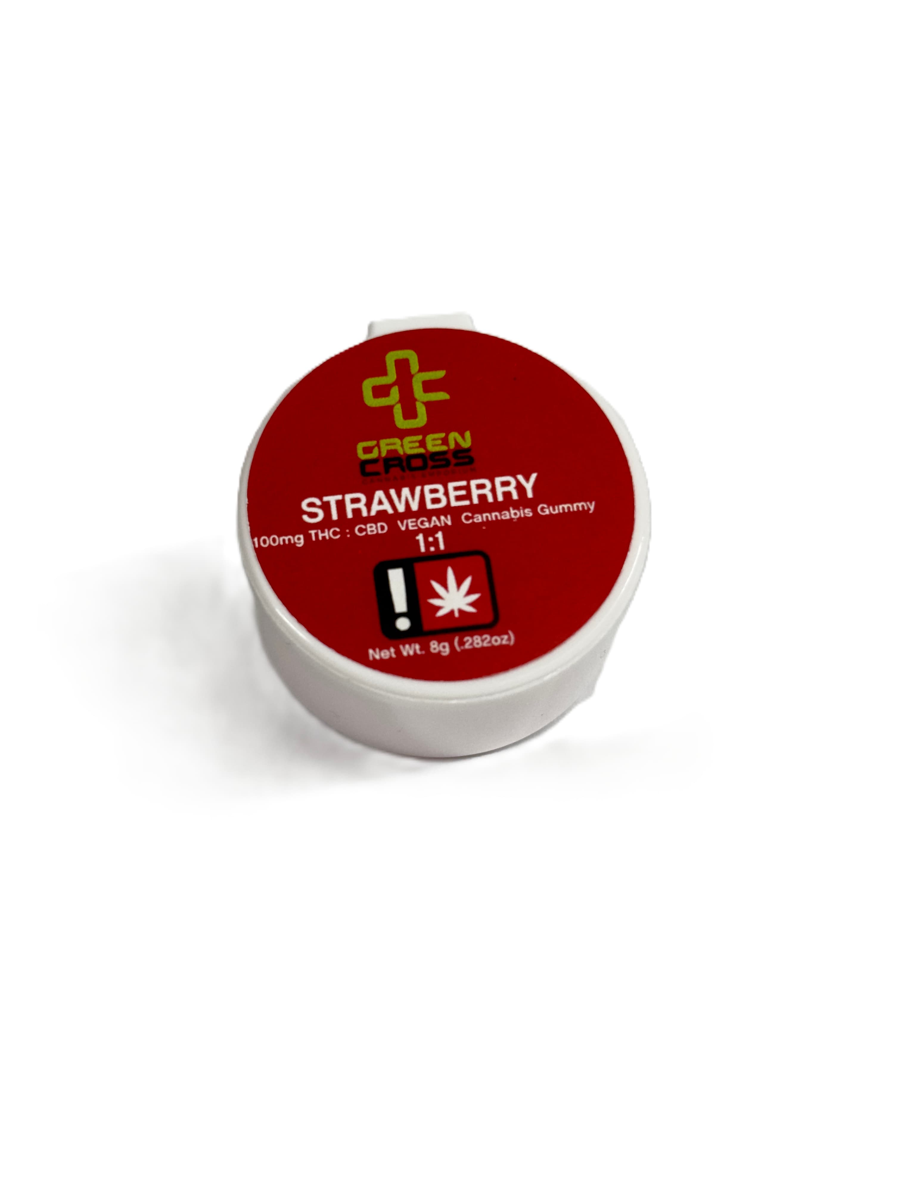 Green Cross Strawberry Gummy 1:1 THC/CBD