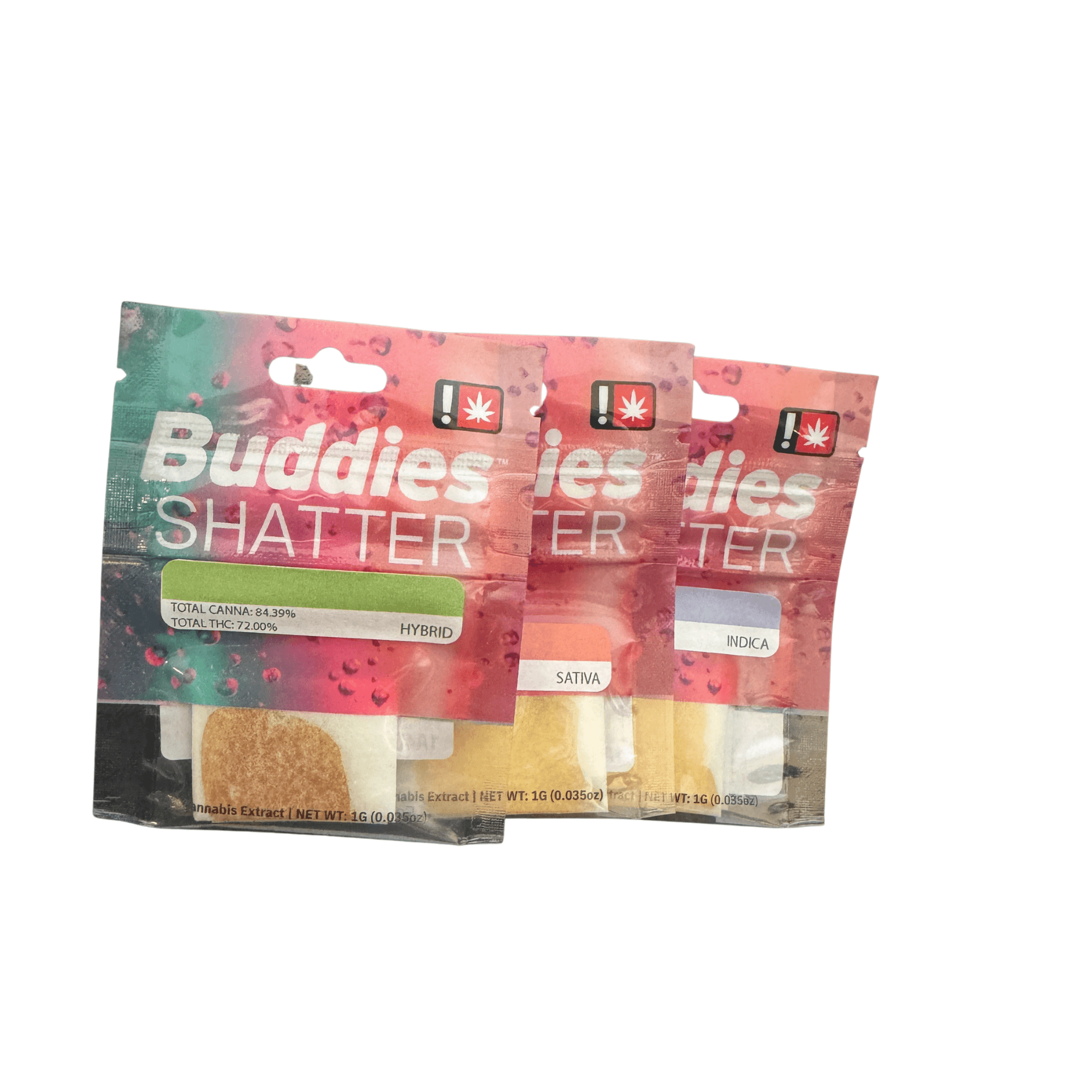 Buddies EXTRACT - SHATTER - 1G - INDICA - DONKEY BUTTER
