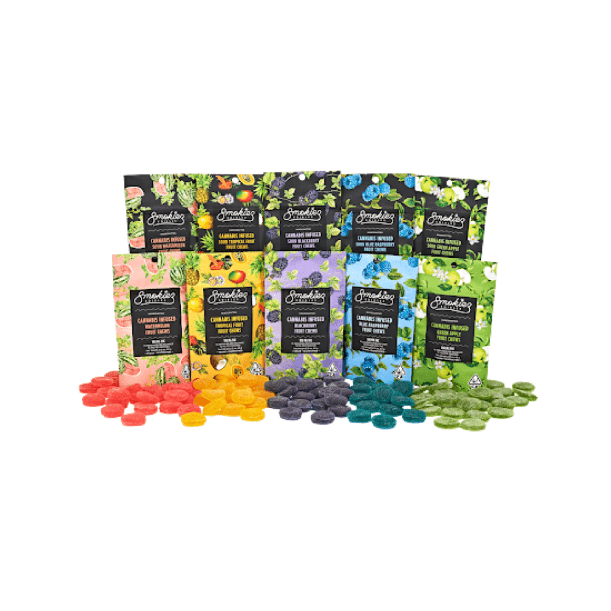 Smokiez Edibles Sour Blackberry Gummies 1:1 THC/CBN 10pc | 100mg:100mg