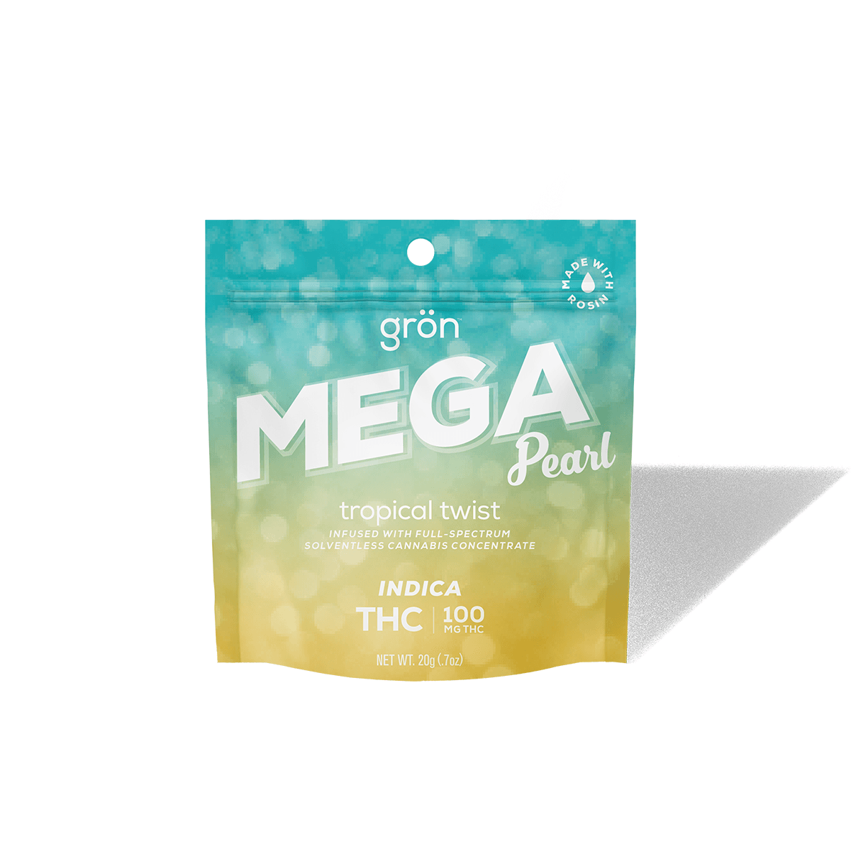 Grön *Gummy - Gron Mega Pearls - Tropical Twist - GREEN LEAF SPECIAL