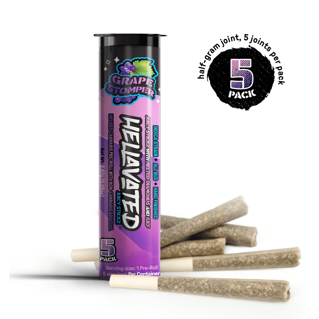 Hellavated Hellavated Juicy Stickz Grape Stomper 5 Pack