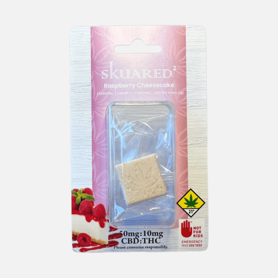 Skuared Raspberry Cheesecake 5:1 CBD Squares | Single (DOH)