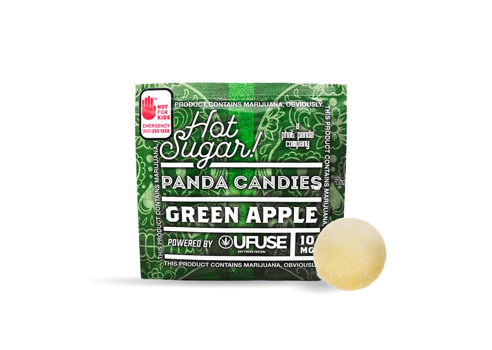 Hot Sugar Green Apple Panda Candy | 10mg