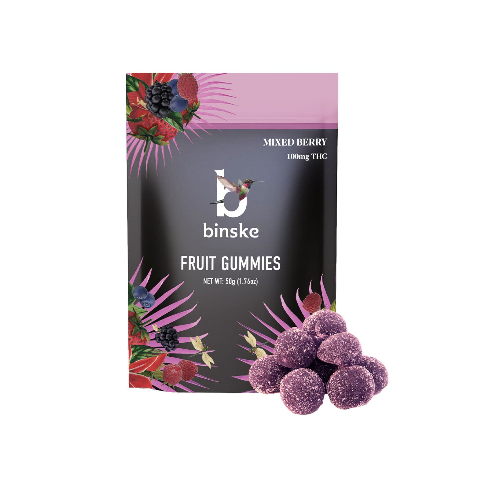 binske Binske | Fruit Gummies | Mixed Berry | 100mg THC