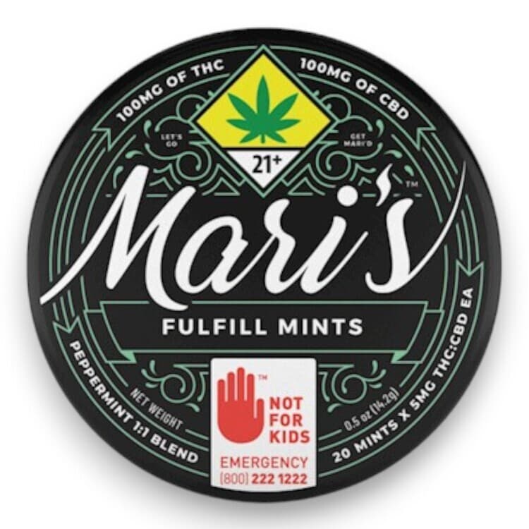 Mari's Mints Mari's Mints - Peppermint (Fulfill) 1:1 - 20pk/200mg - Edible (Solid) - 0.46oz