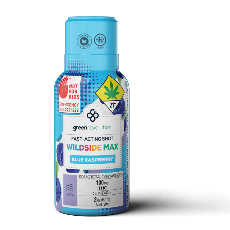 Wild Side Wildside Shot: Blue Raspberry MAX THC/CBN - 105mg