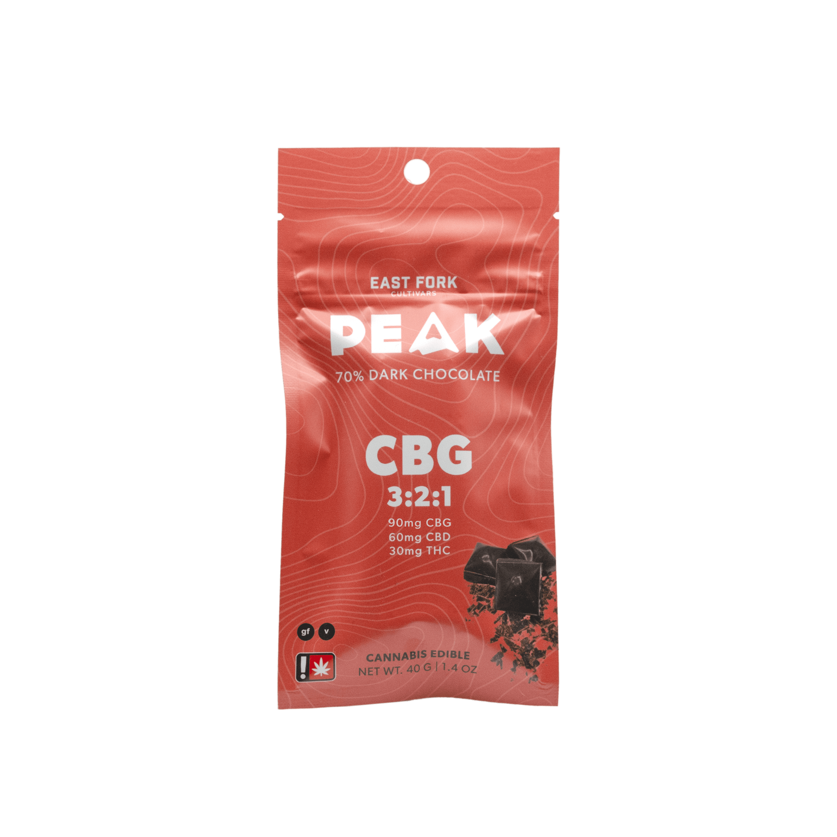 Peak Peak Chocolate | Chocolate Bar | CBG 3:2:1 | 30mg