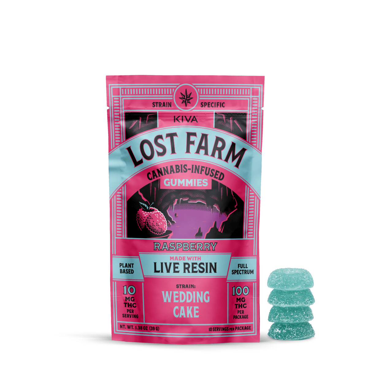 Lost Farm Lost Farm 'Raspberry x Wedding Cake' Live Resin Gummies [10pk]