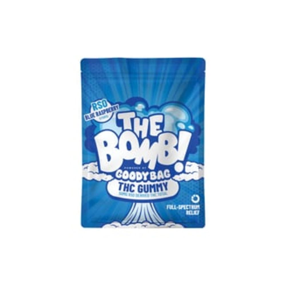 Goody Bag Blue Raspberry BOMB | 50mg | 1pk RSO Gummy | Goody Bag