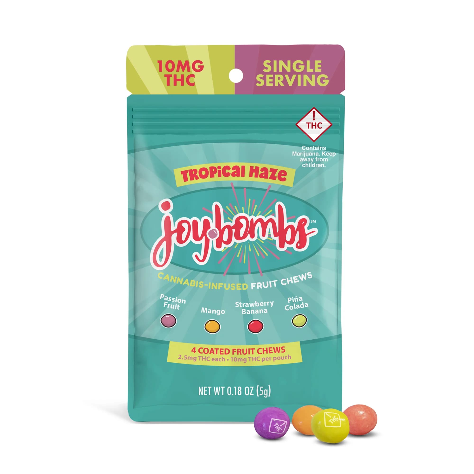Joy Bombs by Joyibles Joy Bombs Tropical Haze - 10mg THC (4pk / 2.5mg THC ea)