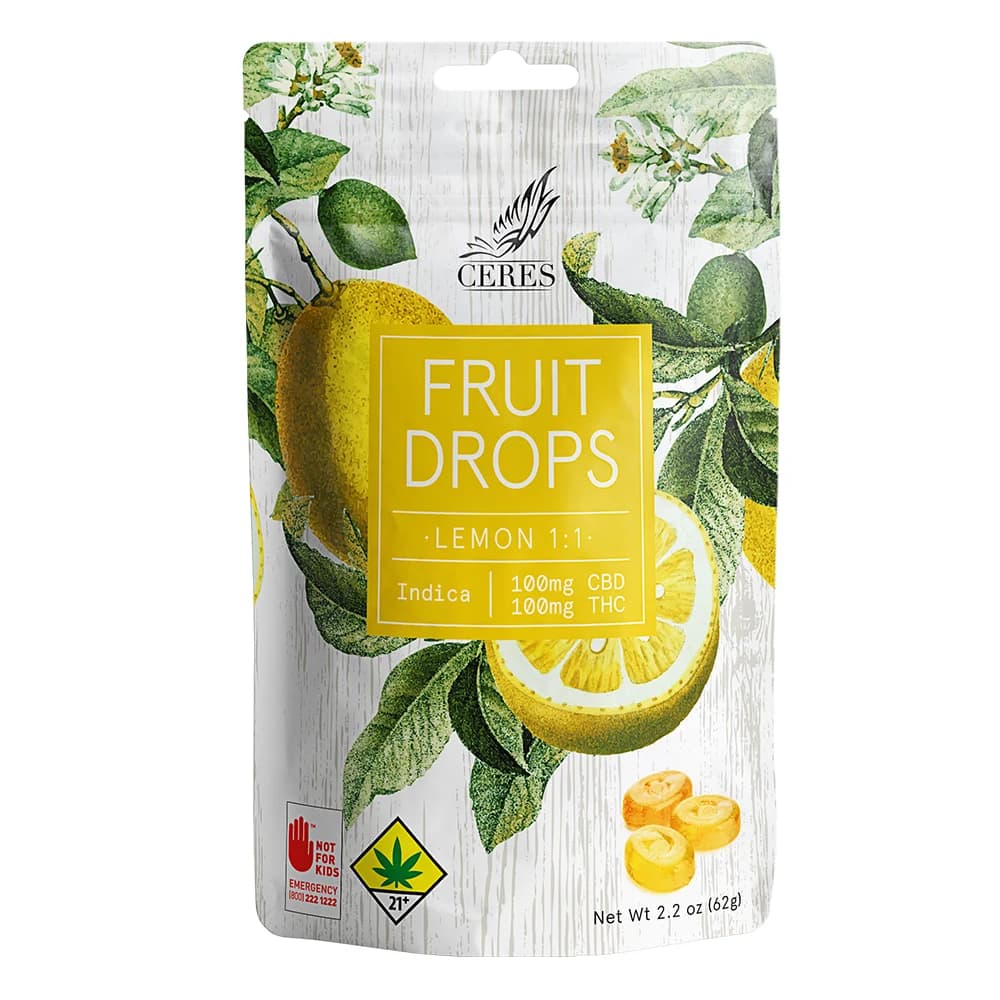 Ceres 1:1 Lemon - Indica [10pk] (100mg CBD/100mg THC)