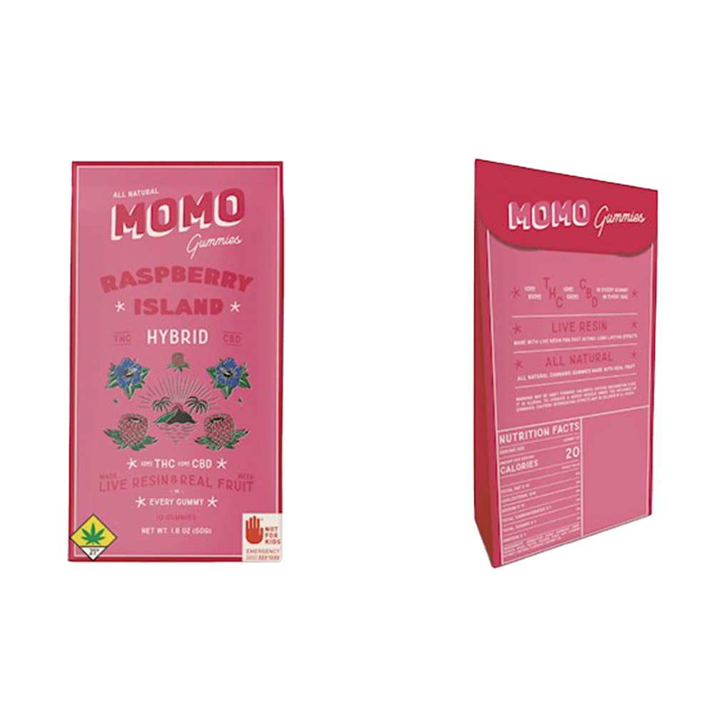 momo 1:1 Raspberry Island [10pk] (100mg CBD/100mg THC)