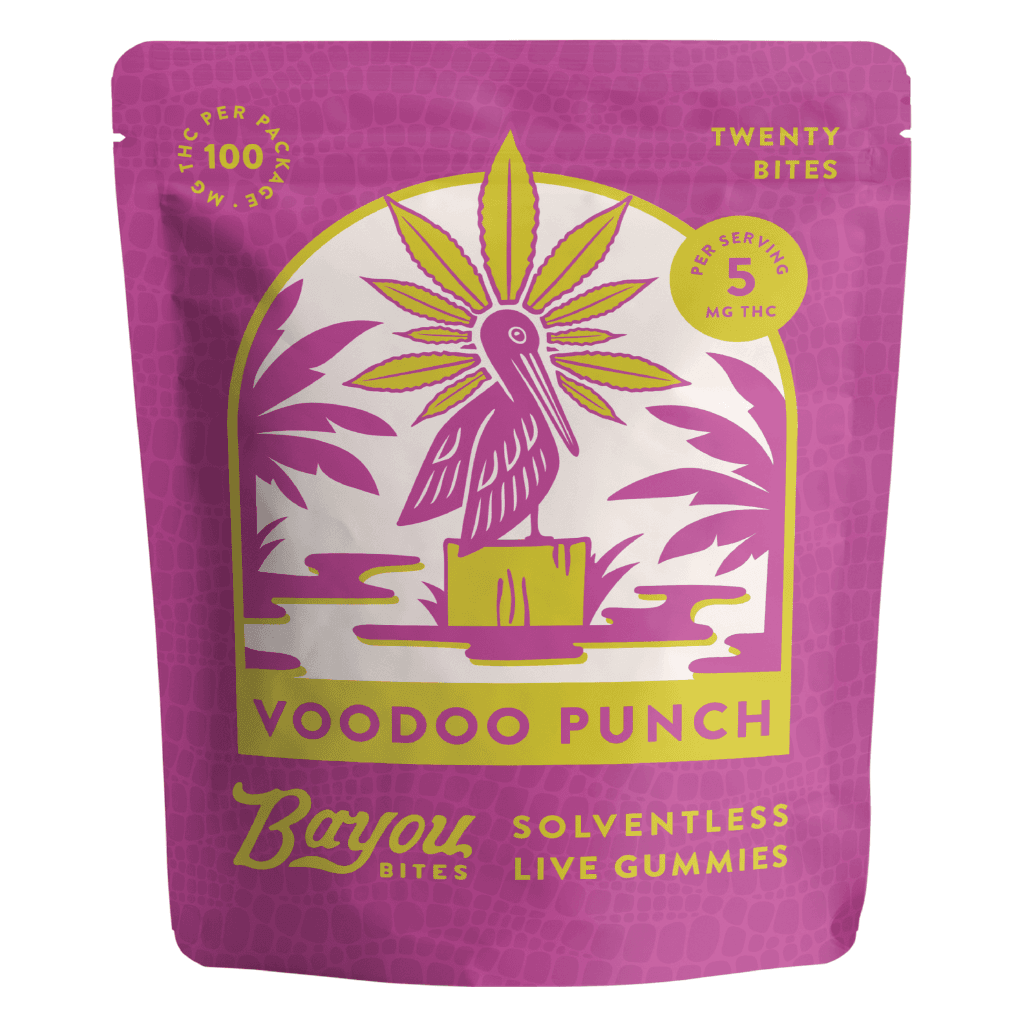 BAYOU BITES CHEW | THC 5MG | VOODOO PUNCH SOLVENTLESS | 20PK | AYO