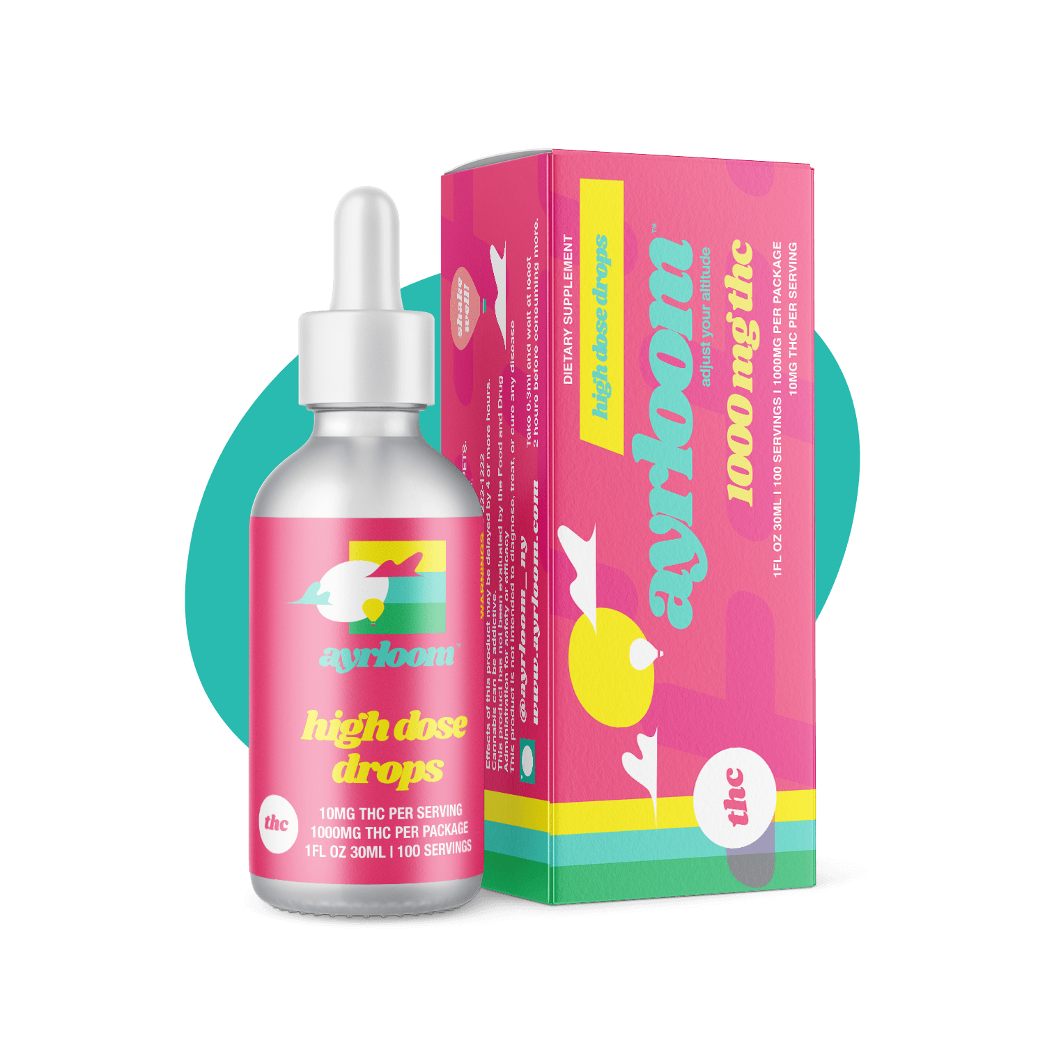 Ayrloom UP | Tincture | 30mL | High Dose Drops | 1000mg