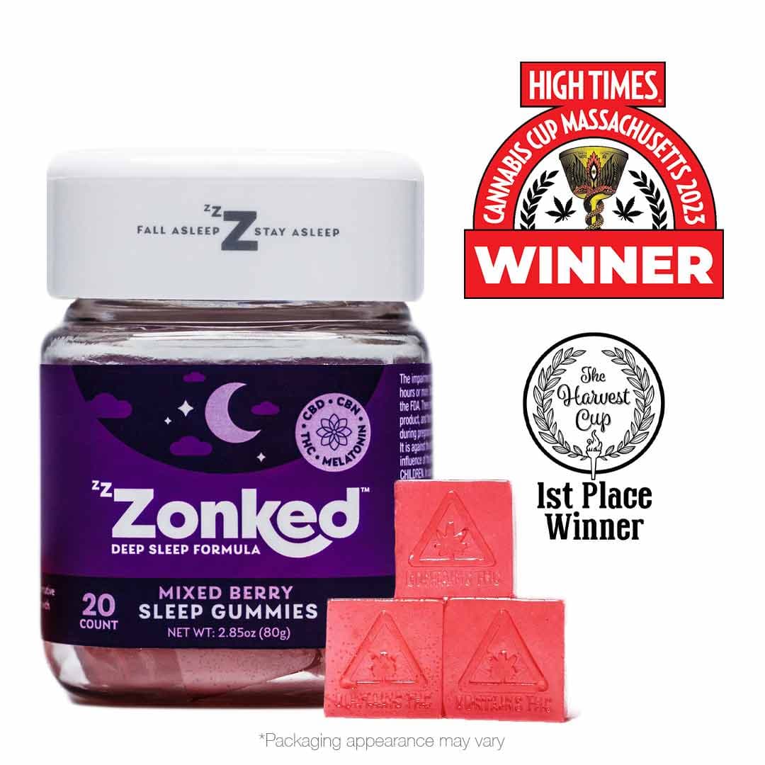 Zonked Gummies | Zzzonked Sleepy Mixed Berry | 100mg | 20pk | Zonked