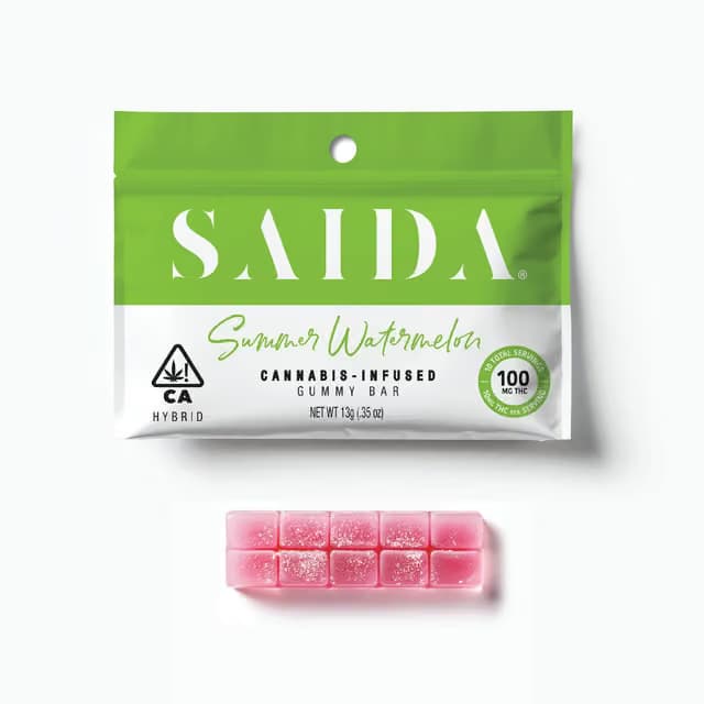 Saida SUMMER WATERMELON GUMMY BAR - 100 MG
