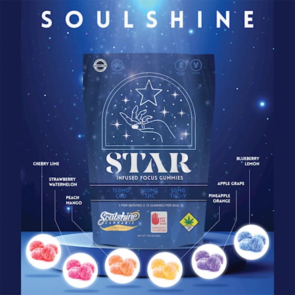 Soulshine 3:2:1 Cherry Lime [10pk] (150mg CBD/100mg THC/50mg THCV)