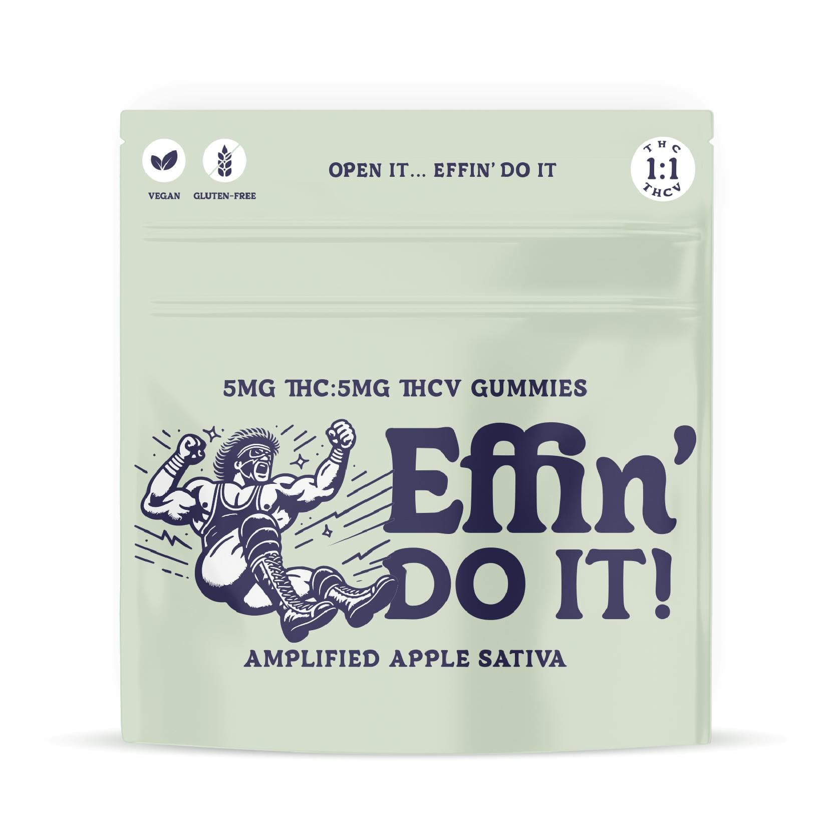 Effin' Do It! Amplified Apple Sativa Gummies 1:1 THC:THCV - 20 Pack
