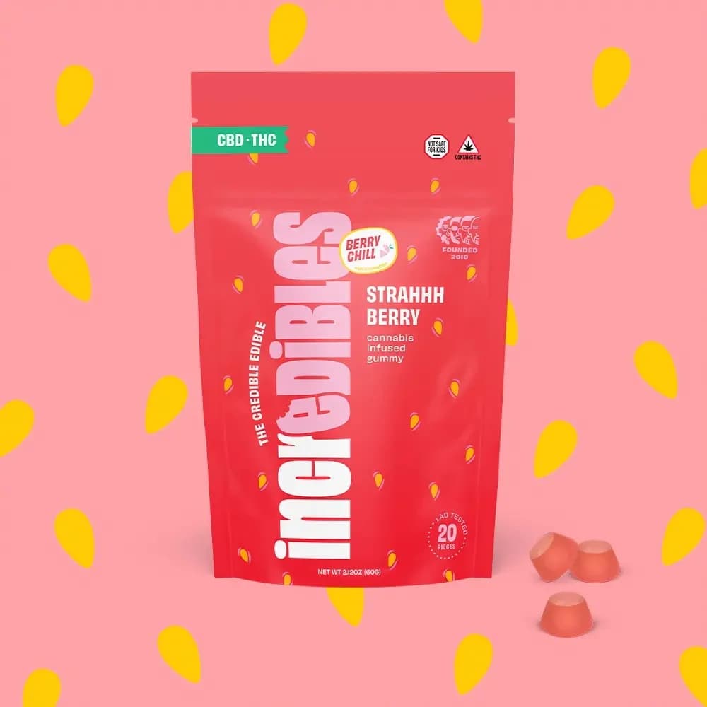 (inc)edibles inc.edibles 20 Pack Strahhhberry THC CBD Gummies 01388