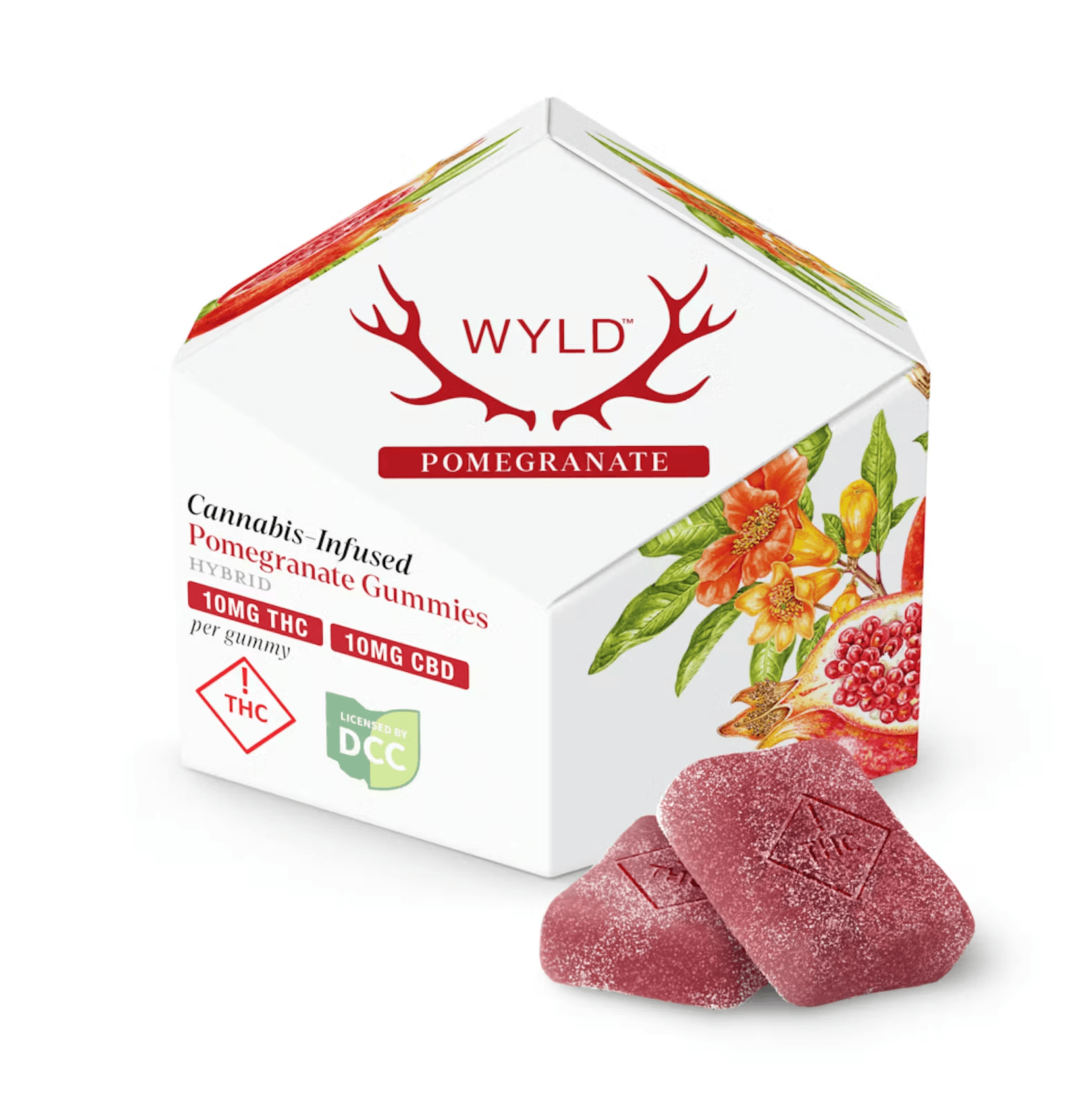 Wyld Wyld Pomegranate CBD 1:1 (H) Gummies 10mg 10pk