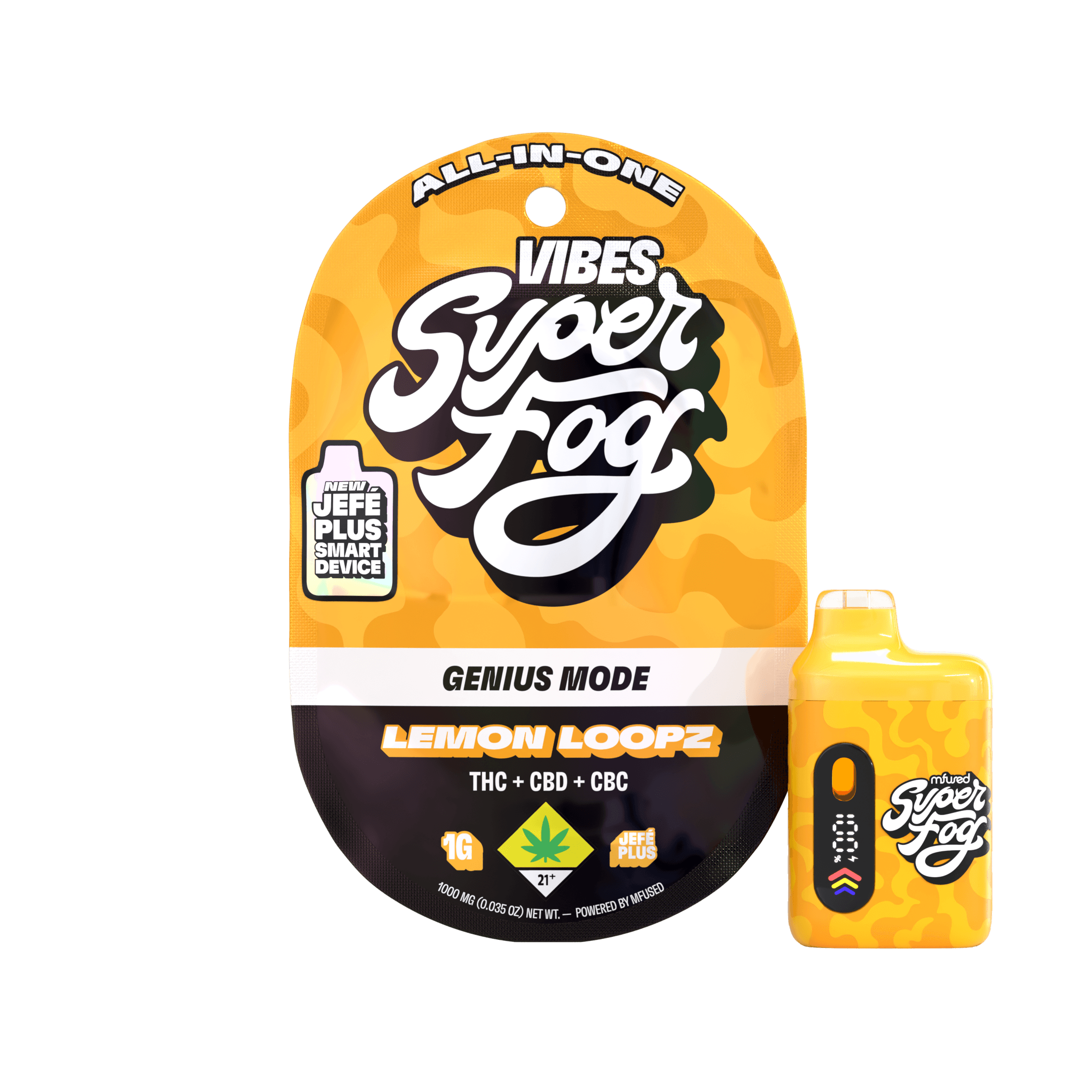 Super Fog VIBES Targeted Cannabinoids 1g Jefé Plus - Genius Mode