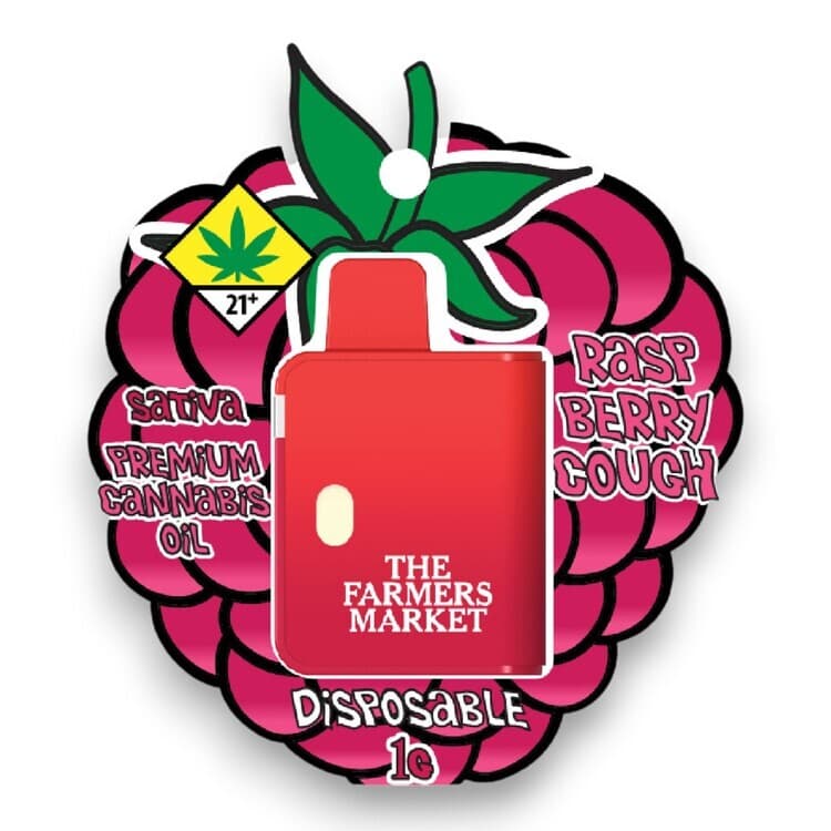 The Farmers Market Raspberry Cough Disposable | 1g