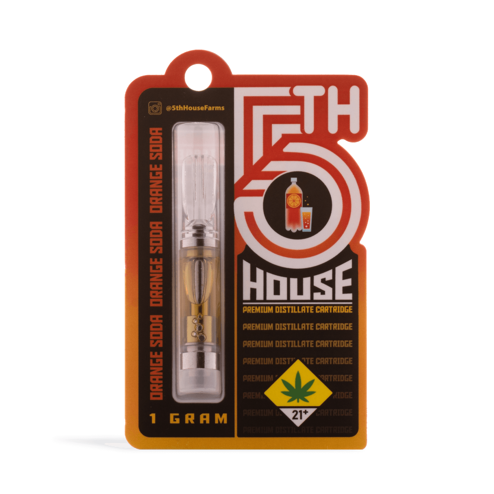 5th House Farms Orange Soda Premium Distillate Cartridge | 1g