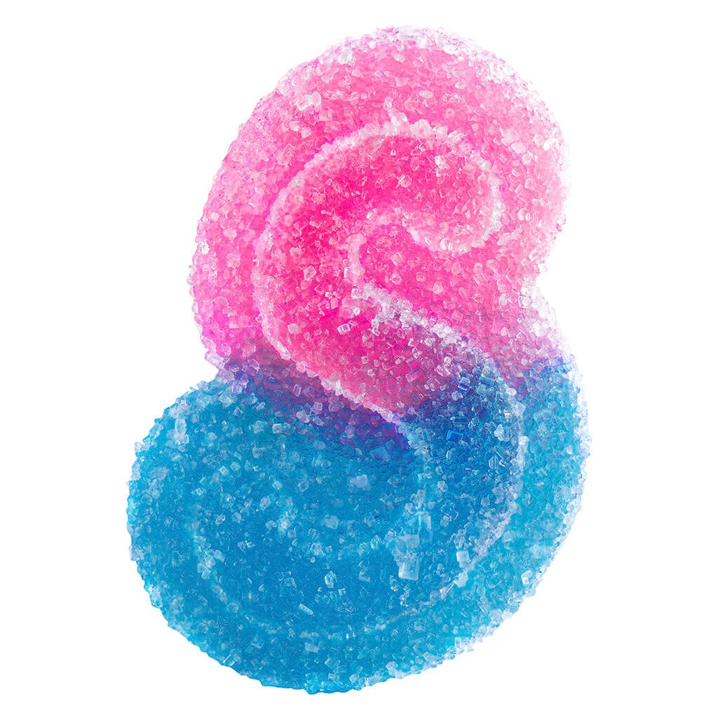 SOURZ by Spinach FULLY BLASTED BLUE RASPBERRY WATERMELON GUMMIES - 25