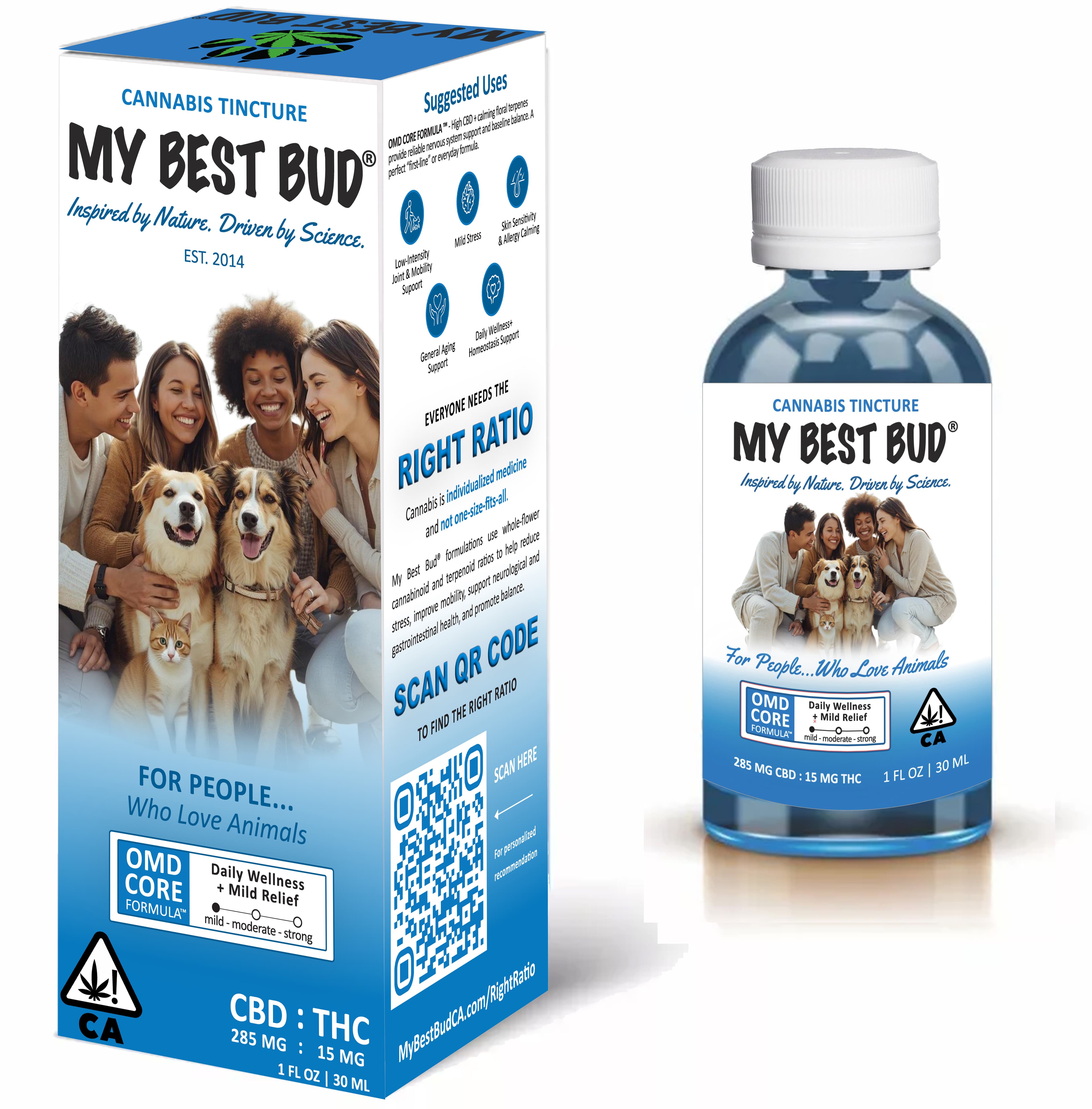 My Best Bud OMD Core - 285CBD: 15mgTHC - Tincture - 30ML