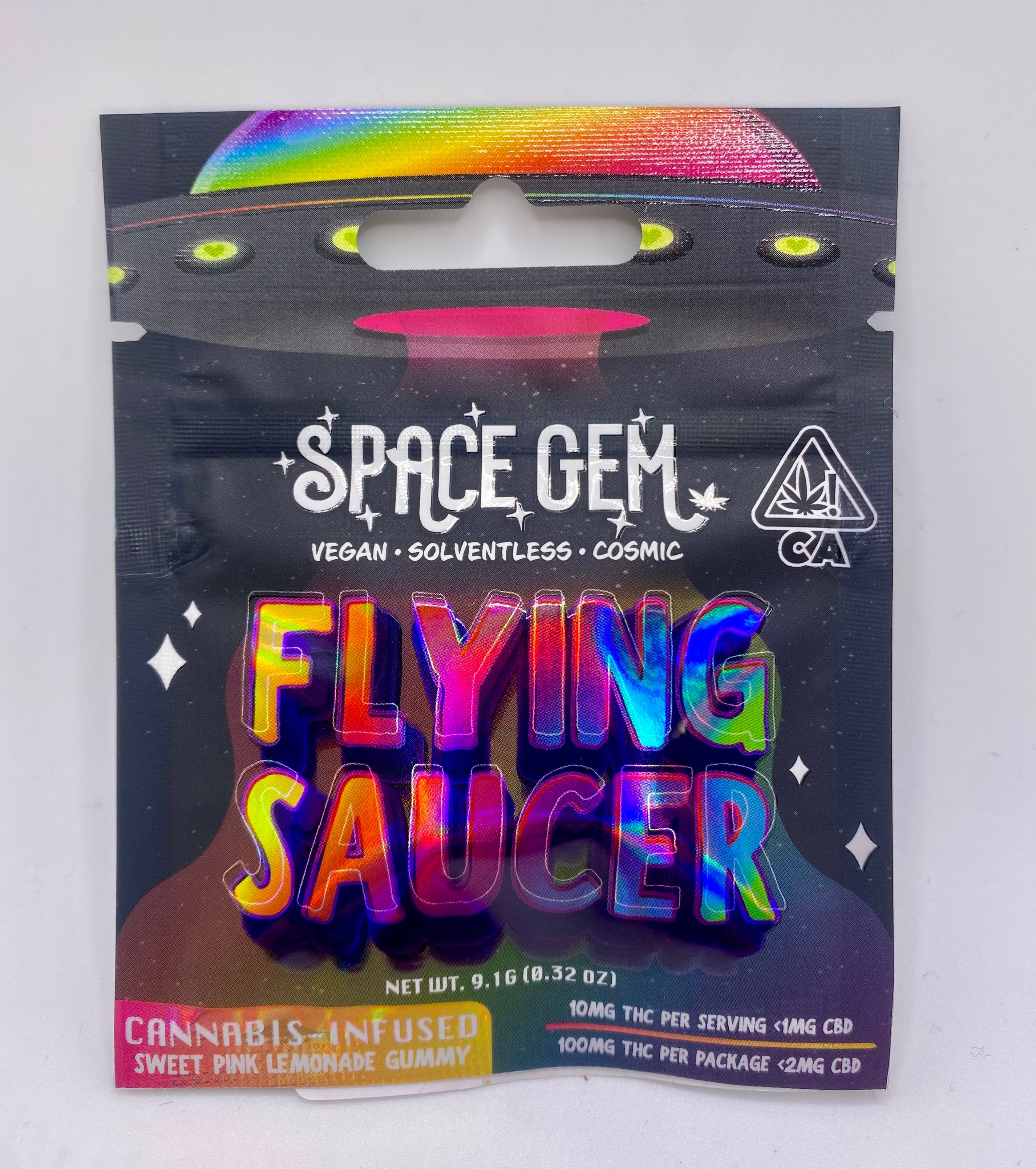 SPACE GEM SWEET PINK LEMONADE FLYING SAUCER 100MG