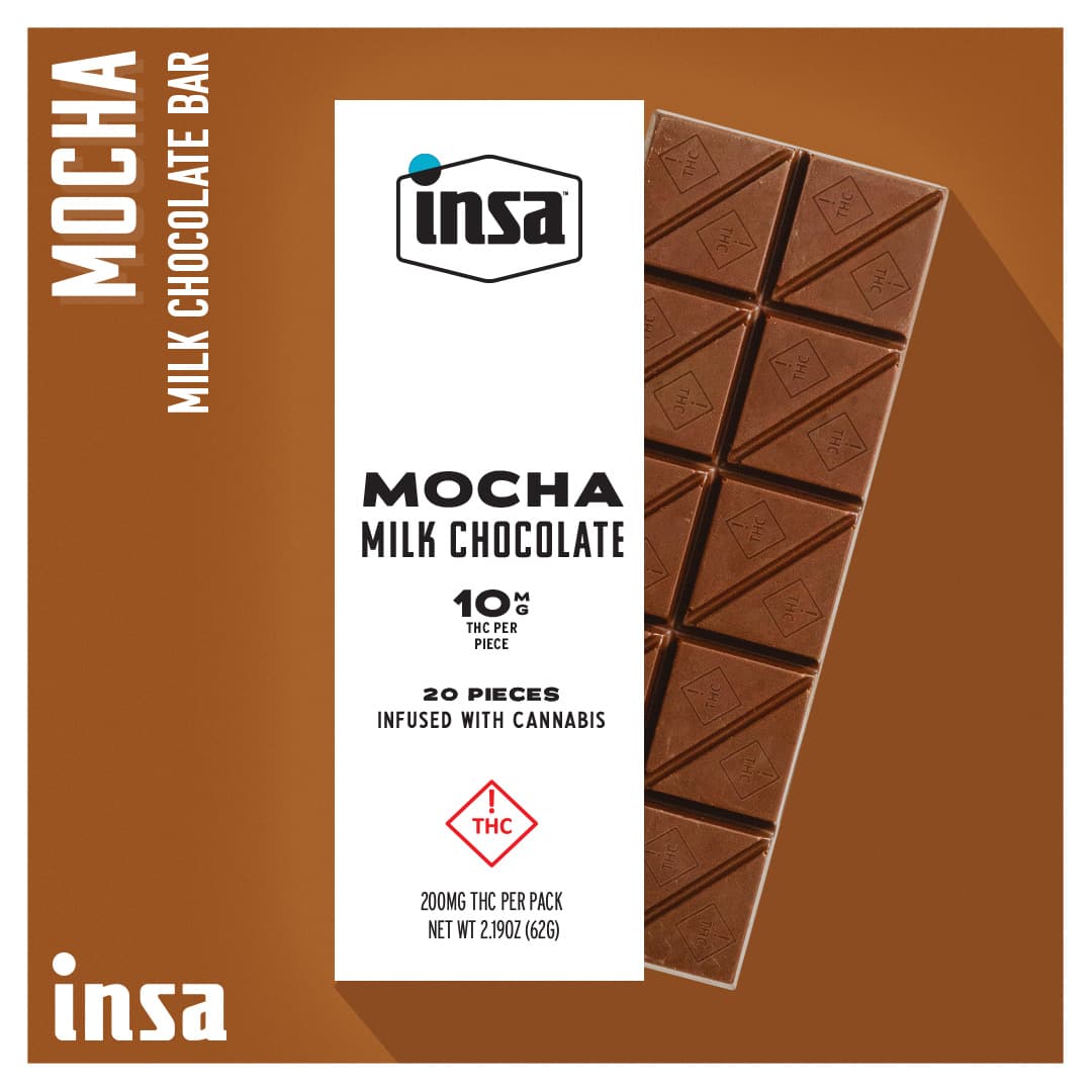 Insa Chocolates - Mocha Milk Chocolate Bar - 200mg