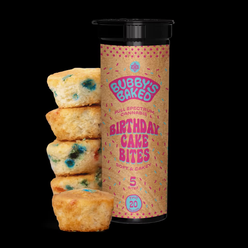 Bubby's Baked Birthday Cake | 20mg | 5pk Baked Bites | Bubby's Baked