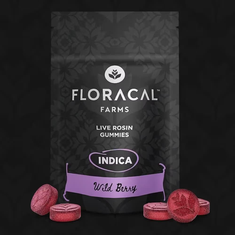 FloraCal Farms Live Rosin Gummies - Wild Berry [10pk] (100mg) Edibles
