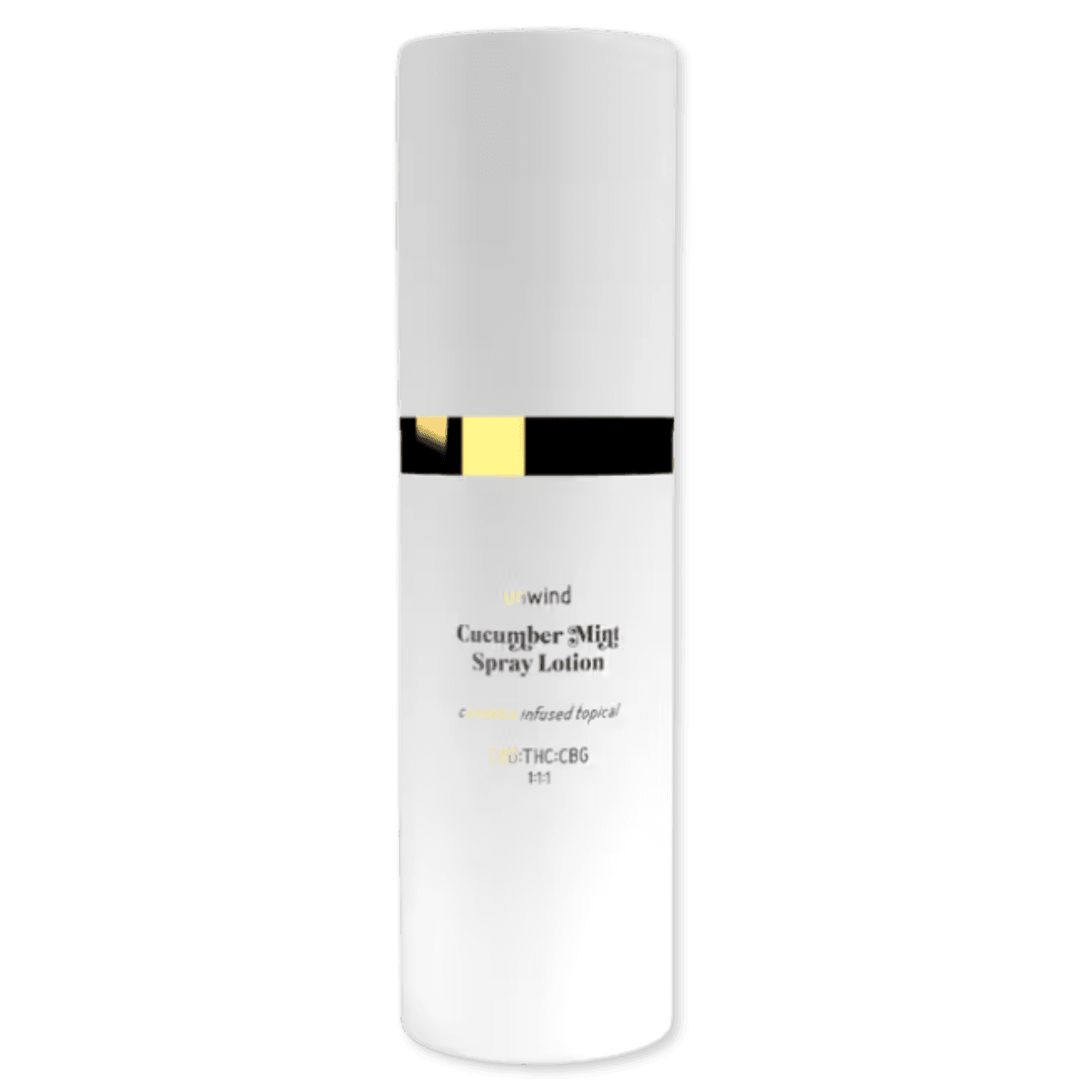 Unwind 1:1:1 Cucumber Mint Spray Lotion (100mg CBD/100mg THC/100mg CBG)