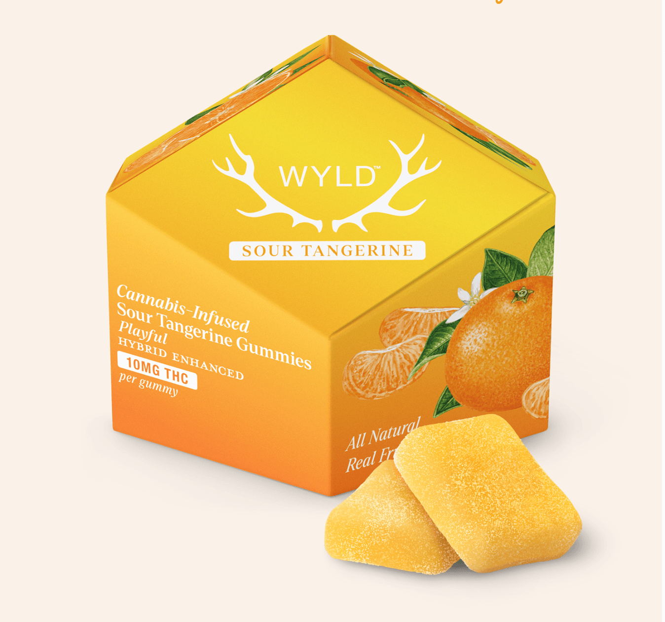 Wyld Sour Tangerine Hybrid Enhanced Gummies | 100mg