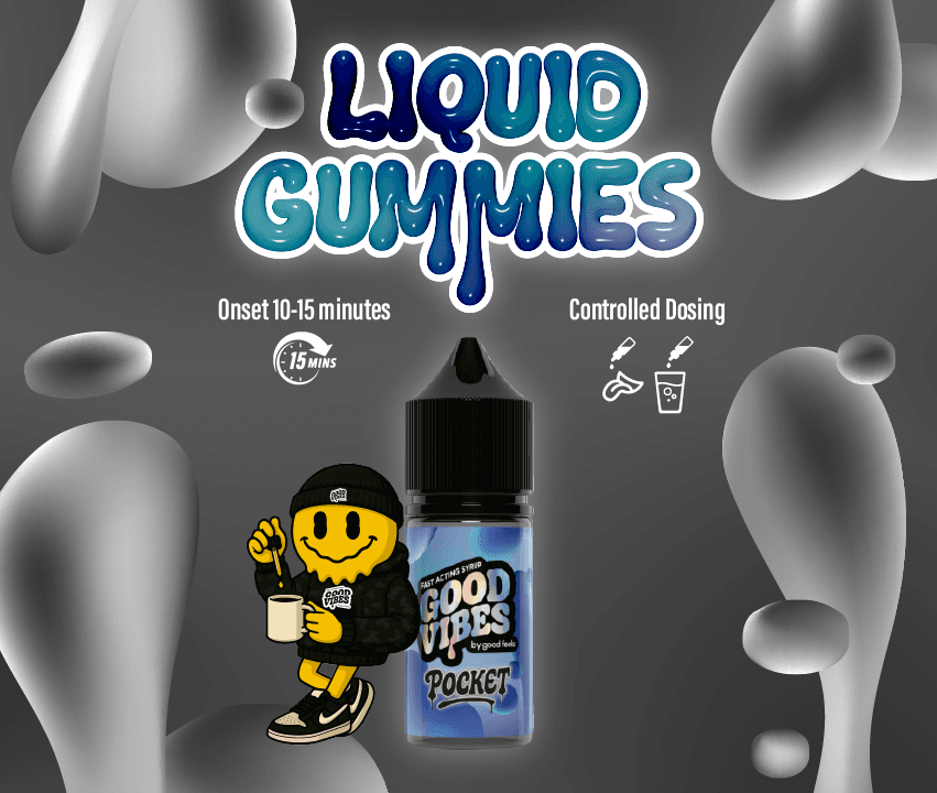 Good Vibes SYRUP | POCKET | 150MG | BLUE RASPBERRY | GOOD VIBES