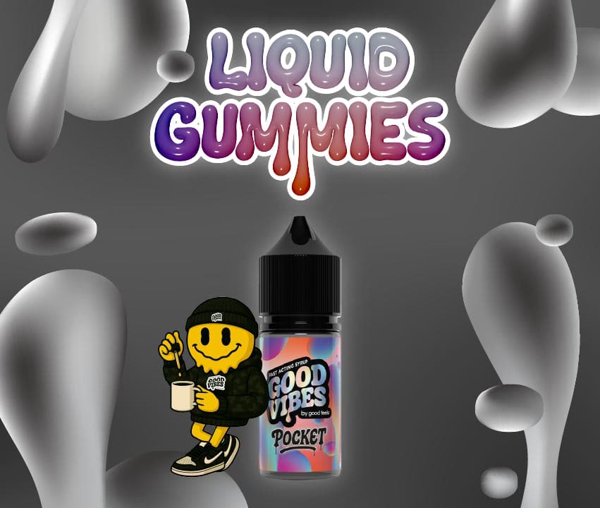 Good Vibes SYRUP | POCKET | 300MG | UNFLAVORED | 1:1 CBG:THC | GOOD VIBES