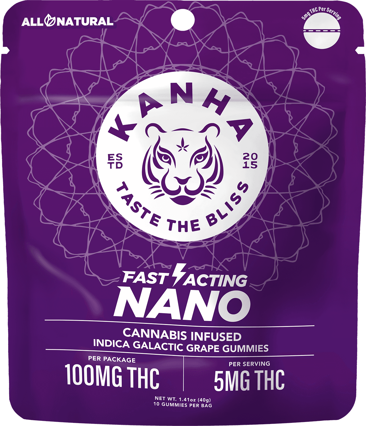 KANHA NANO GUMMIES | 10PK | GALACTIC GRAPE | INDICA | KANHA