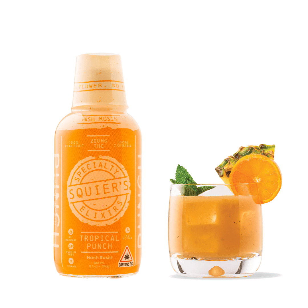 Squier's TINCTURE | 8OZ | HASH ROSIN | TANGERINE TROPICAL PUNCH | SQUIER'S - 200 MG