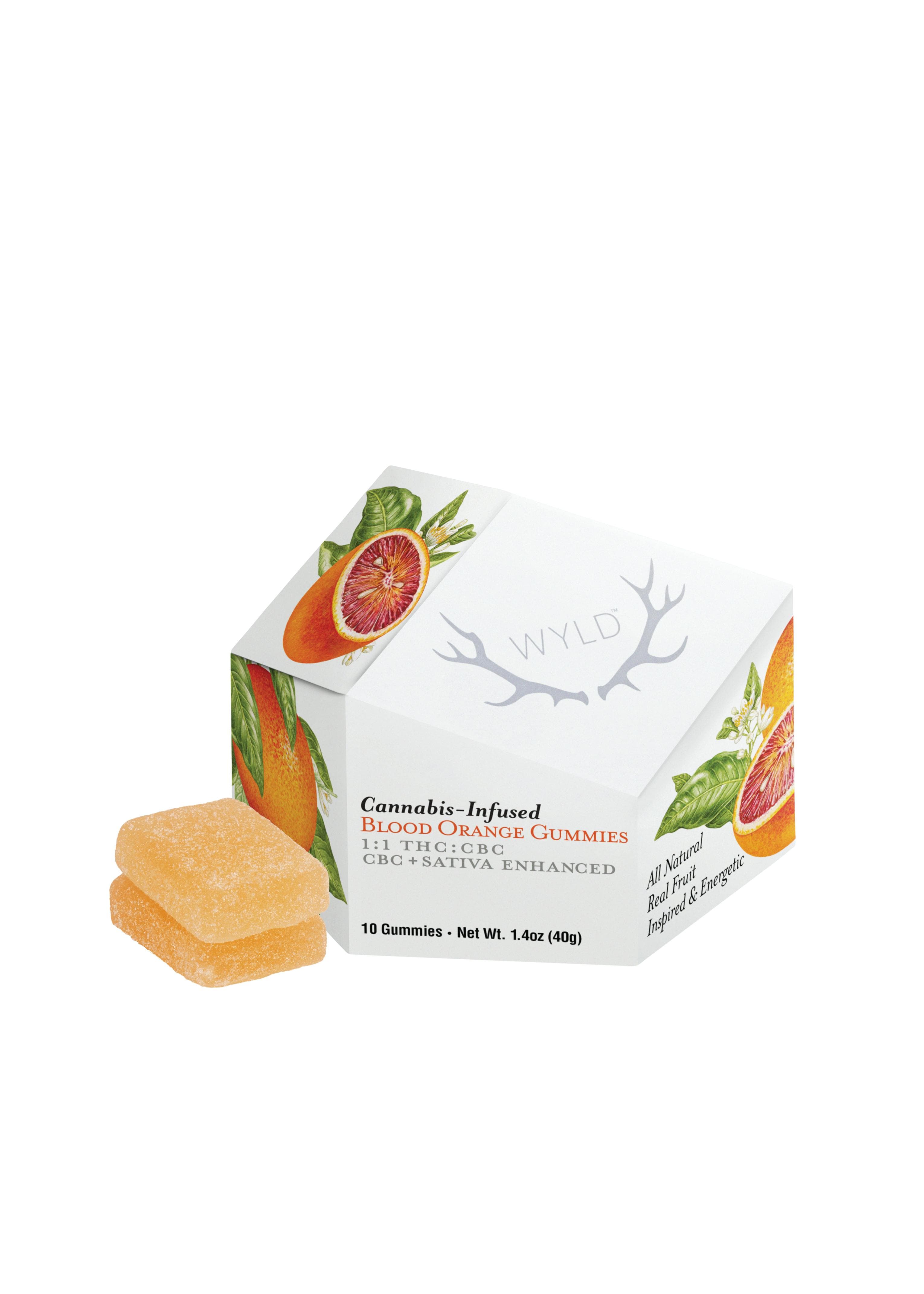 Wyld Blood Orange 1:1 THC:CBC Gummies - 100mg - 10ct