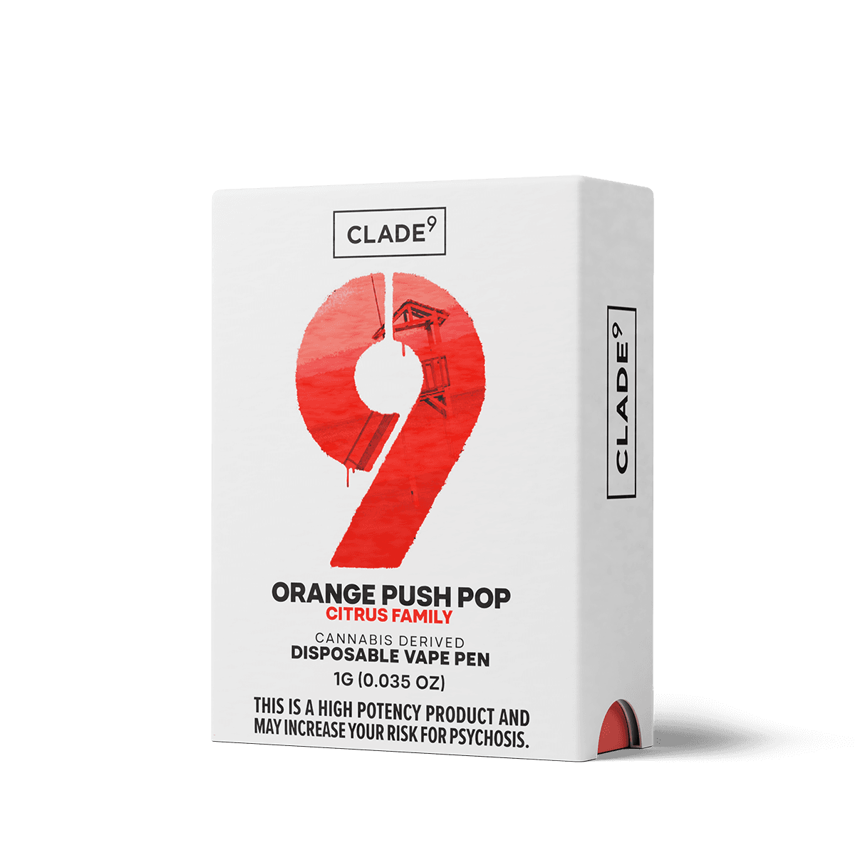 Clade9 Clade9 Vape Disposable 1g Distillate- Orange Push Pop