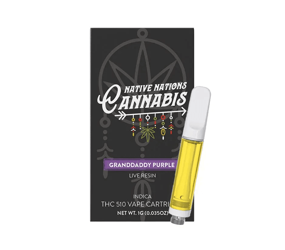 Native Nations Cannabis Granddaddy Purple Live Resin Vape Cartridge | Indica | Native Nations
