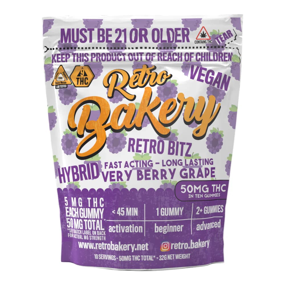 Retro Bakery Grape Gummies | 50 mg