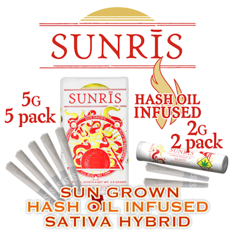Saints Sunris - Blue Andeze Infused Joints 5pk