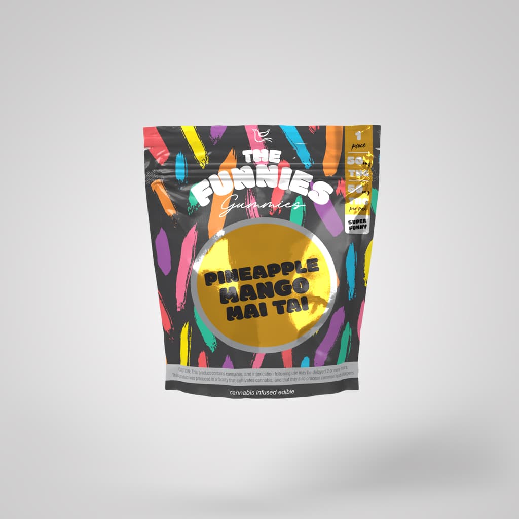 The Funnies Gummies Pineapple Mango Mai Tai | Gummy | 1pk 50mg