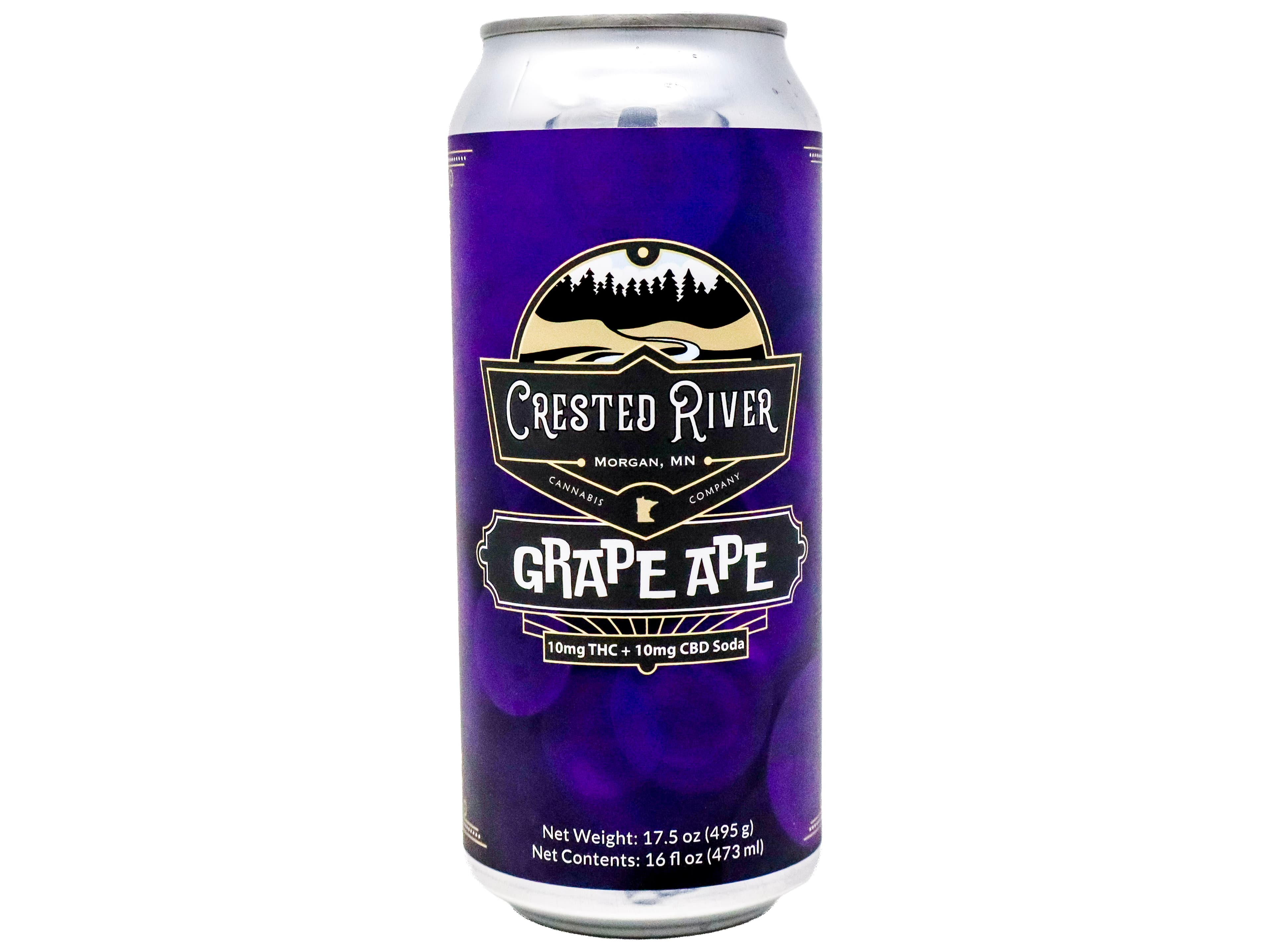 Crested River KBC Grape Ape Soda 10mg THC 6283201907