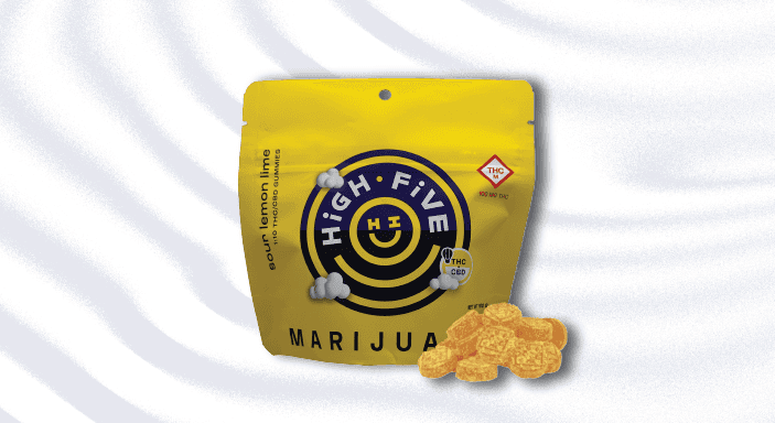 High Five Cannabis Co. Sour Lemon Lime - 1:10 THC:CBD - Gummies - 100mg (20pk)