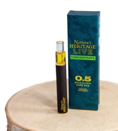 Nature's Heritage Grape Diamonds Live Resin Disposable Vape 1g