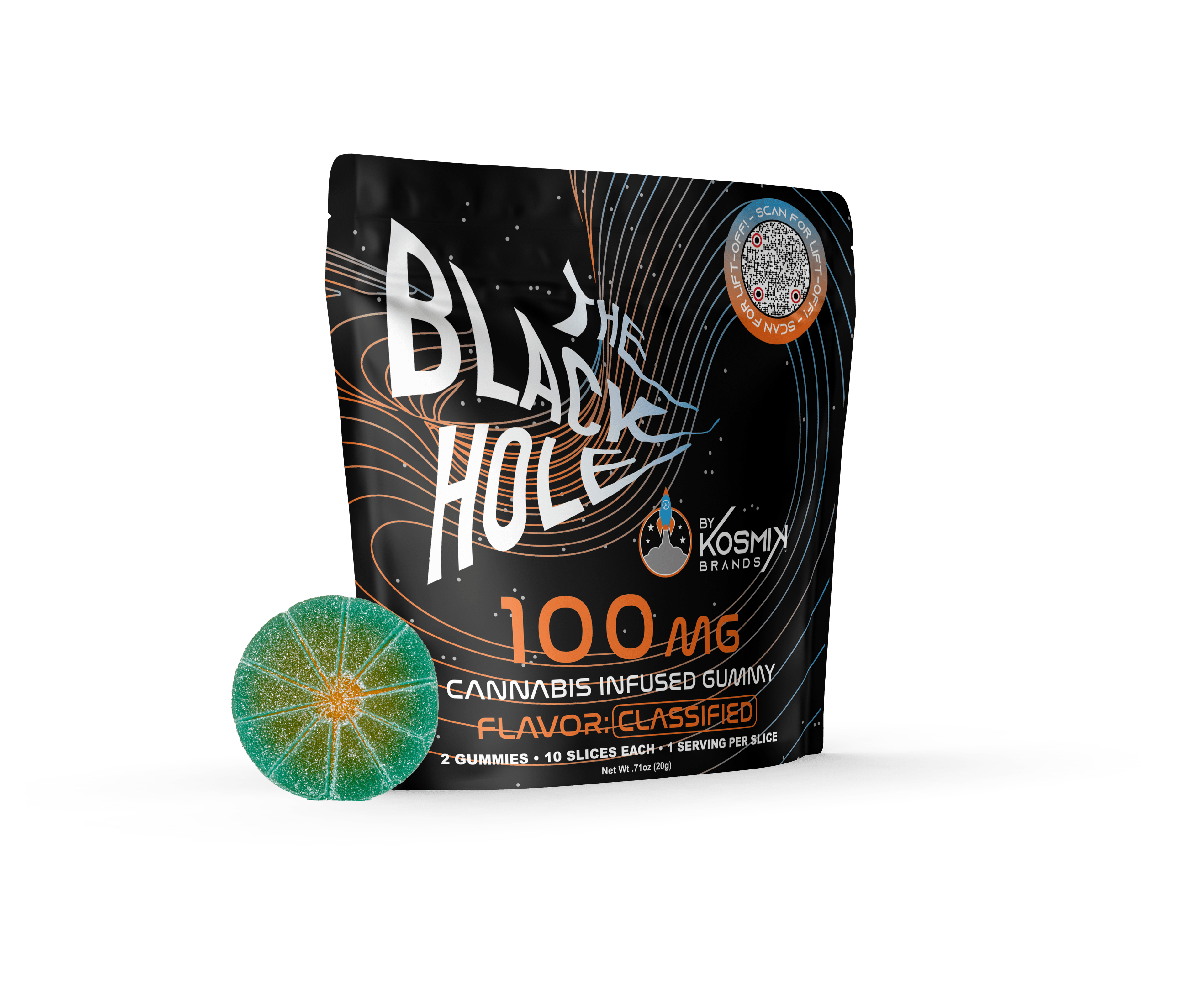Kosmik Brands Black Hole Orange Slice Gummies | 2pk