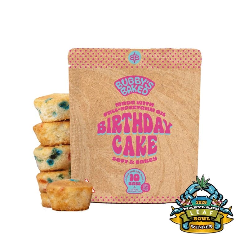 Bubby's Baked Birthday Cake Bites | Baked Goods | 10 x 10mg